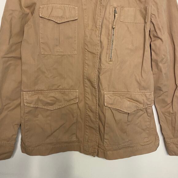 J Crew Womens Classic Twill Chino Blazer Jacket Beige Buttons Moto Preppy Size 8 - Picture 3 of 14